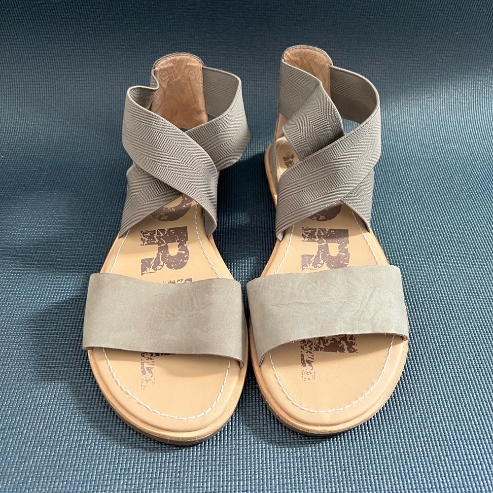 Sorel Taupe Wrap-Strap Sandals